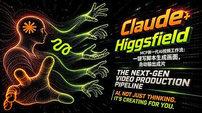 （18345期）Claude+Higgsfield MCP新一代AI视频工作流：一键写脚本生成画面，自动输出成片-小二项目网