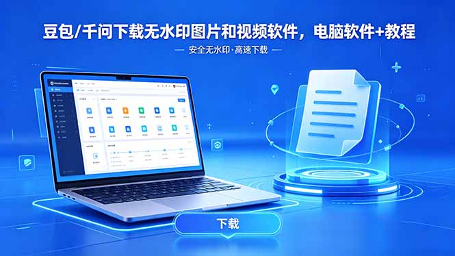（18456期）豆包/千问下载无水印图片和视频软件，电脑软件+教程-小二项目网