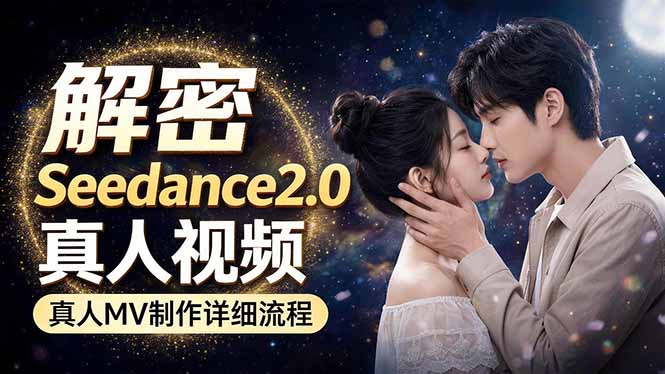 （18289期）Seedance 2.0电影级真人 MV全流程拆解：提示词、运镜、粒子特效，手把手实操-小二项目网