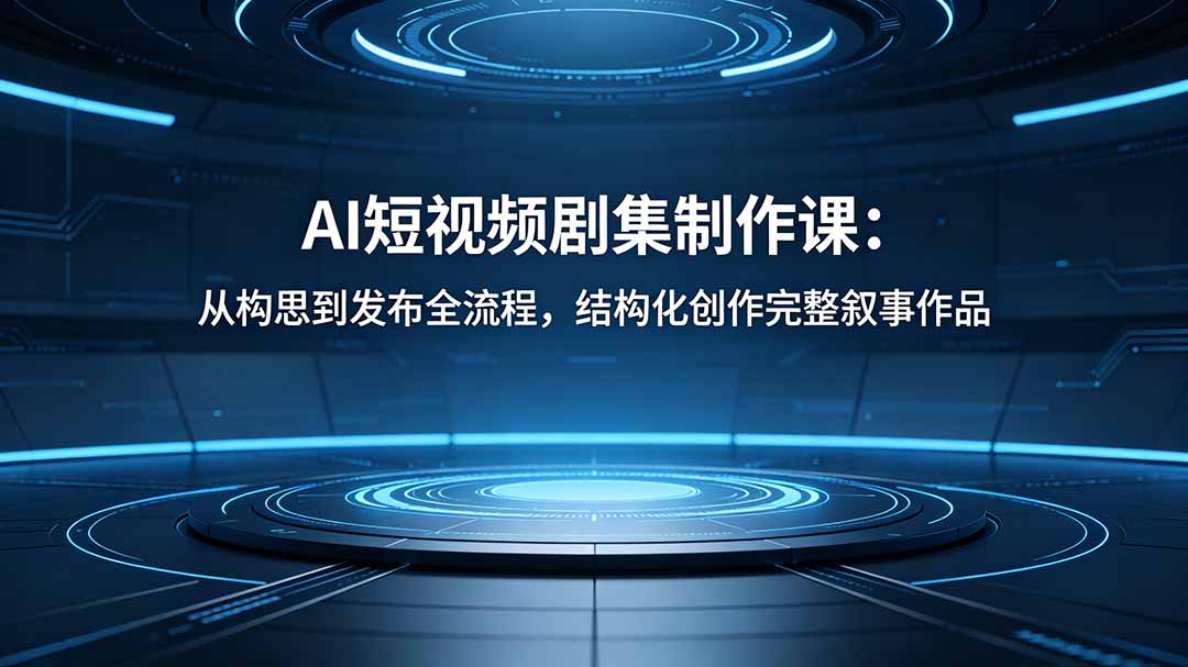 （18414期）AI短视频剧集制作课：从构思到发布全流程，结构化创作完整叙事作品-小二项目网