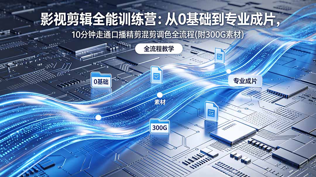 （18664期）2026影视剪辑全能实战课｜0基础到专业成片，全流程教学，高清带300G素材-小二项目网