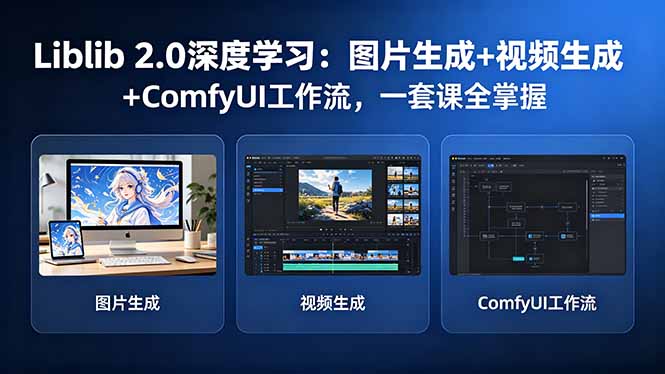 （18349期）Liblib 2.0深度学习：图片生成+视频生成+ComfyUI工作流，一套课全掌握-小二项目网