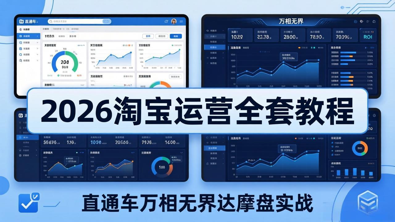 （18373期）2026淘宝运营全套教程(更新5月8日)，直通车万相无界达摩盘实战，从基础到进阶提升流量转化-小二项目网