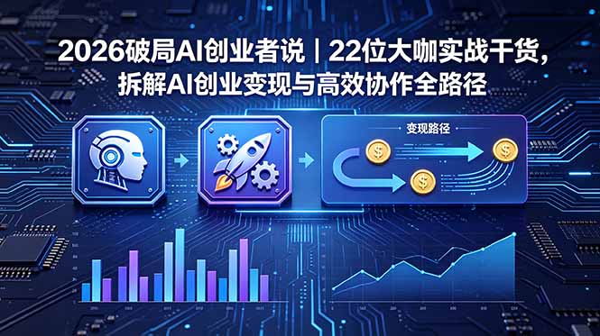 （18628期）2026 破局 AI 创业者说｜22 位大咖实战干货，拆解 AI 创业变现与高效协作全路径-小二项目网