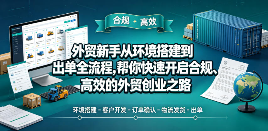 外贸新手从环境搭建到出单全流程，帮你快速开启合规、高效的外贸创业之路-小二项目网