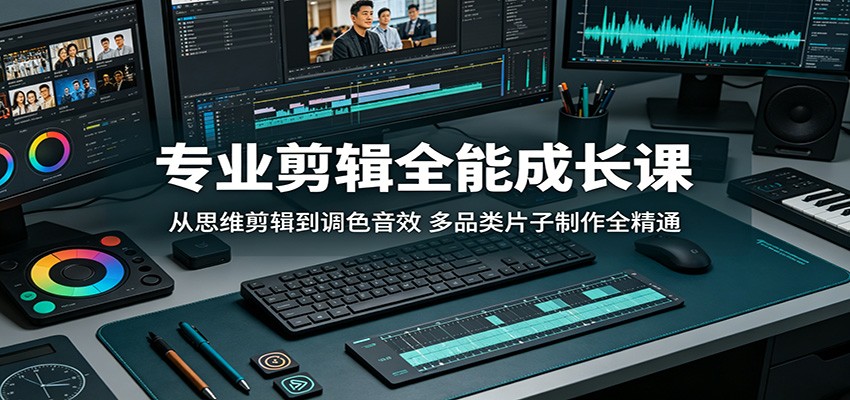 专业剪辑全能成长课：从思维剪辑到调色音效，多品类片子制作全精通-小二项目网