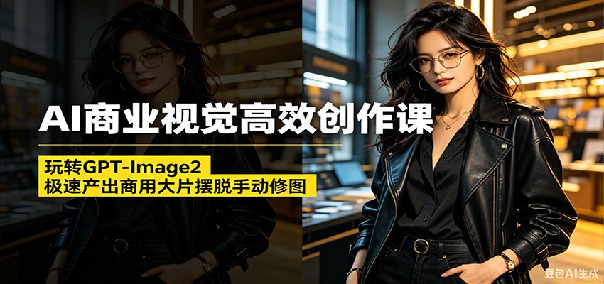 AI商业视觉高效创作课：玩转GPT-Image2，极速产出商用大片摆脱手动修图-小二项目网