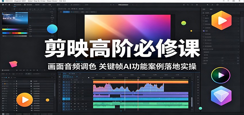 剪映高阶必修课：画面音频调色，关键帧AI功能案例落地实操-小二项目网