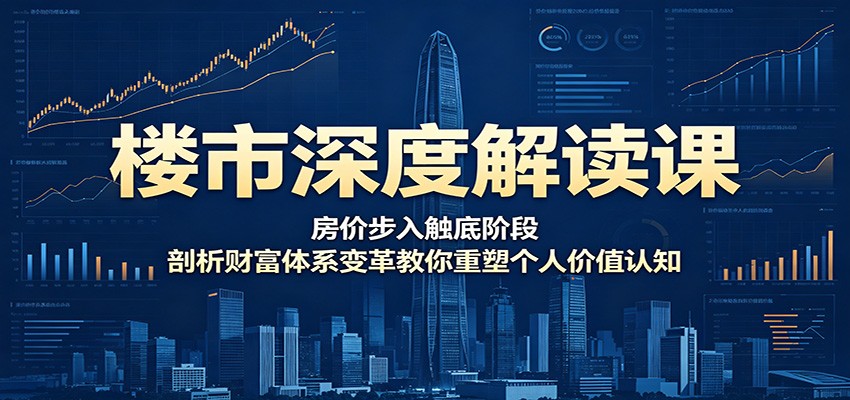 楼市深度解读课：房价步入触底阶段，剖析财富体系变革教你重塑个人价值认知-小二项目网