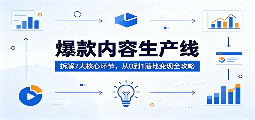 爆款内容生产线：拆解7大核心环节，从0到1落地变现全攻略-小二项目网