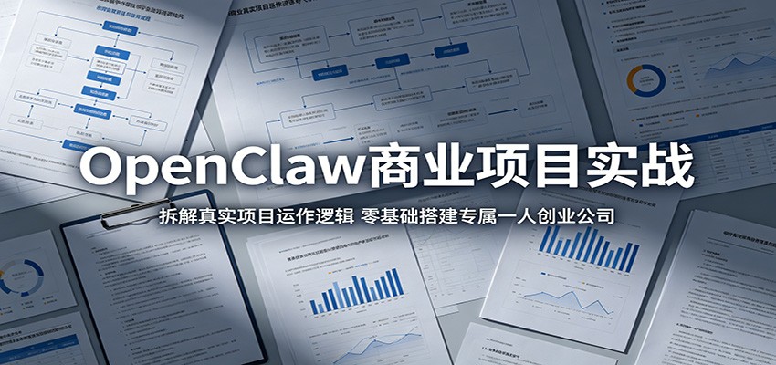 OpenClaw商业项目实战：拆解真实项目运作逻辑，零基础搭建专属一人创业公司-小二项目网