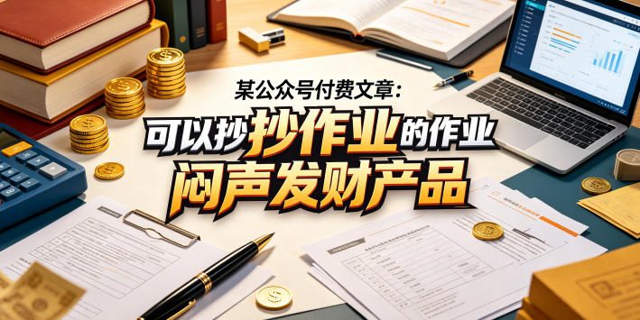 某公众号付费文章：可以抄作业的闷声发财产品-小二项目网