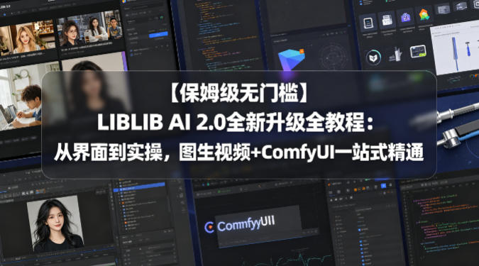 【保姆级无门槛】LIBLIB AI 2.0全新升级全教程：从界面到实操，图生视频+ComfyUI一站式精通-小二项目网