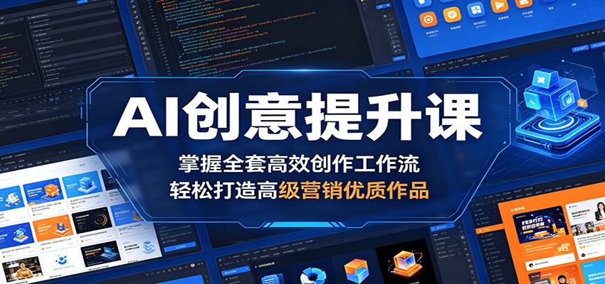 AI创意提升课：掌握全套高效创作工作流，轻松打造高级营销优质作品-小二项目网