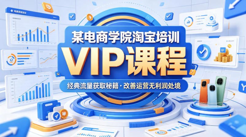 某电商学院淘宝培训VIP课程，各种经典有用的流量获取秘籍，改善运营产品没利润的处境（2026年5月）-小二项目网