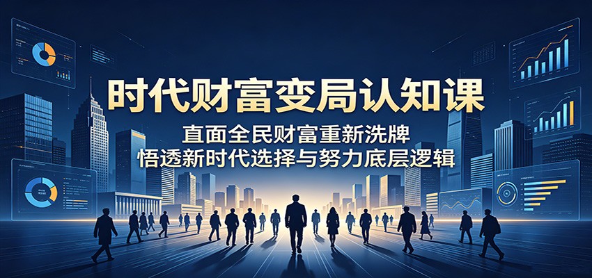 时代财富变局认知课：直面全民财富重新洗牌，悟透新时代选择与努力底层逻辑-小二项目网