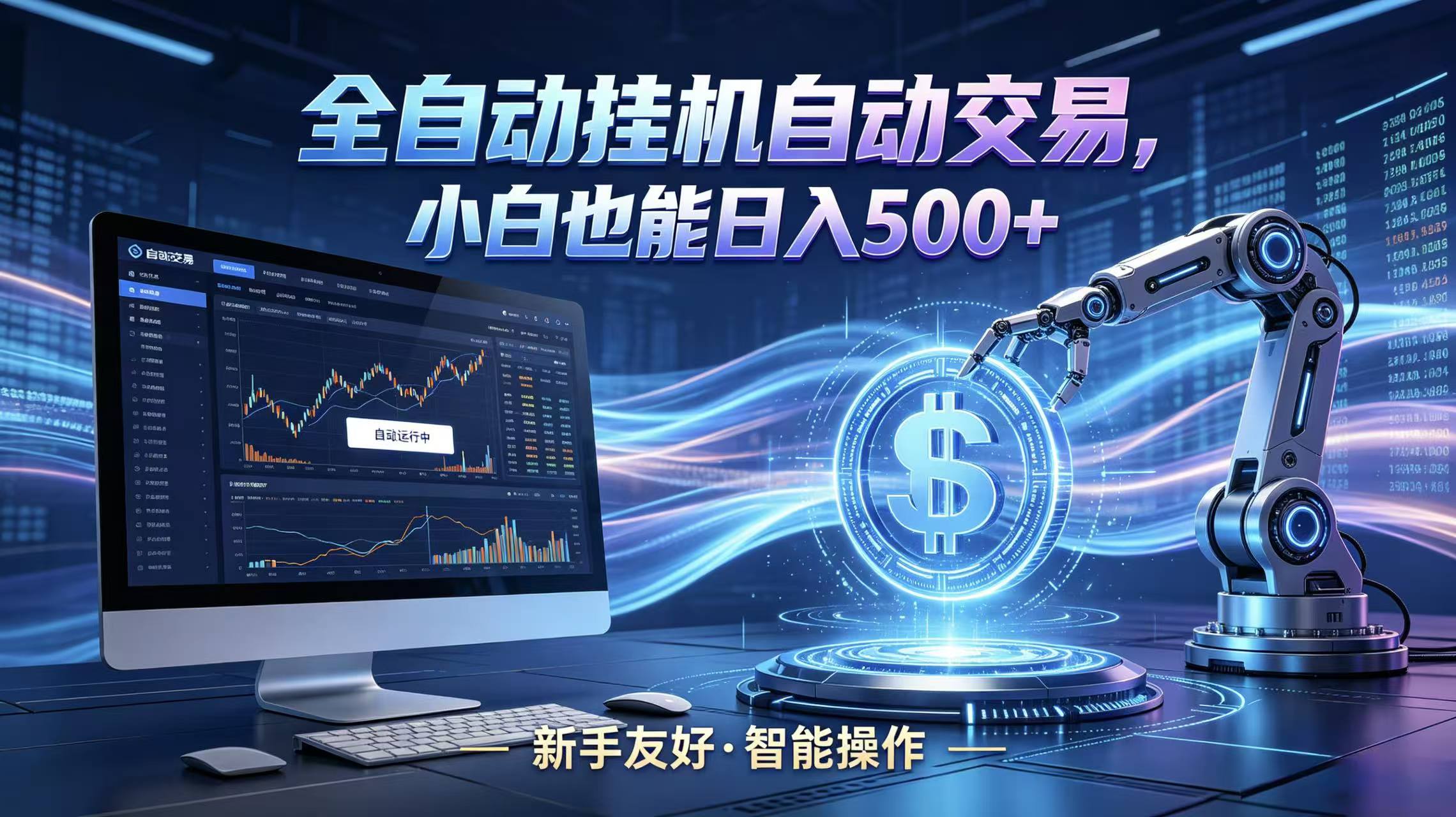 全新智能化交易助手，傻瓜式操作，小白也能快速上手，轻松实现日入500+-小二项目网