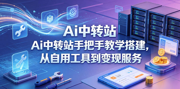 Ai中转站手把手教学搭建，从自用工具到变现服务-小二项目网