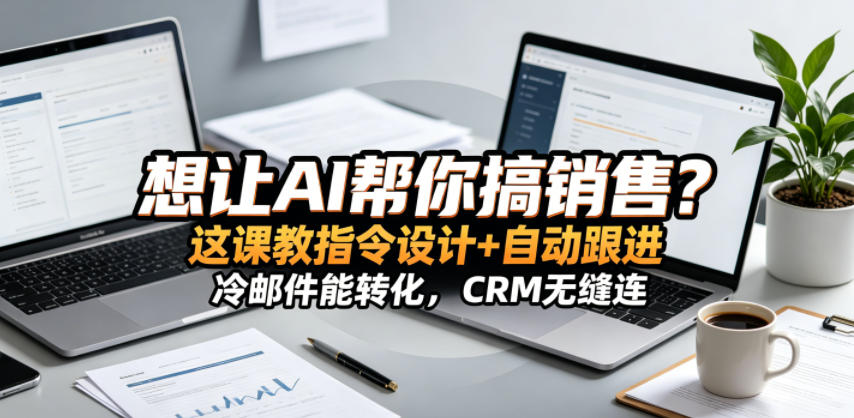 想让AI帮你搞销售？这课教指令设计+自动跟进，冷邮件能转化，CRM无缝连！【原创双语字幕】-小二项目网