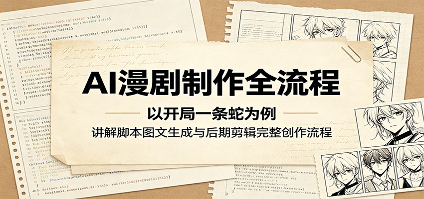 AI漫剧制作全流程：以开局一条蛇为例，讲解脚本图文生成与后期剪辑完整创作流程-小二项目网