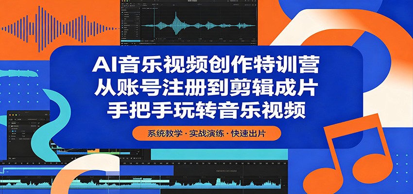 AI音乐视频创作特训营：从账号注册到剪辑成片，手把手玩转音乐视频-小二项目网