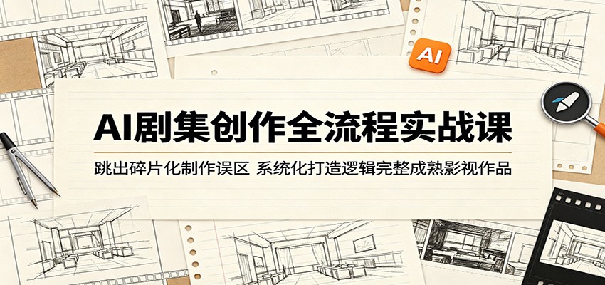 AI剧集创作全流程实战课：跳出碎片化制作误区，系统化打造逻辑完整成熟影视作品-小二项目网