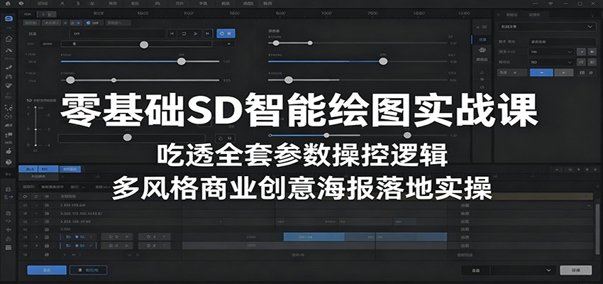 零基础SD智能绘图实战课：吃透全套参数操控逻辑，多风格商业创意海报落地实操-小二项目网