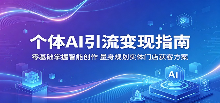 个体AI引流变现指南：零基础掌握智能创作，量身规划实体门店获客方案-小二项目网