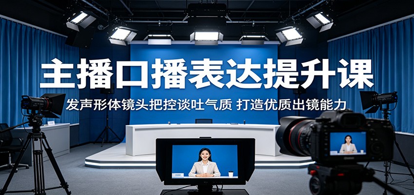 主播口播表达提升课：发声形体镜头把控谈吐气质，打造优质出镜能力-小二项目网