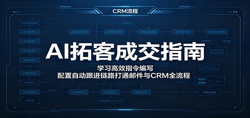 AI拓客成交指南：学习高效指令编写，配置自动跟进链路打通邮件与CRM全流程-小二项目网