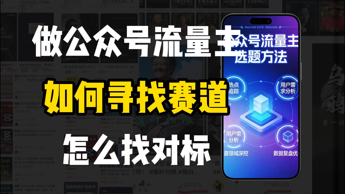 零基础做公众号流量主，如何找到适合自己的赛道-小二项目网