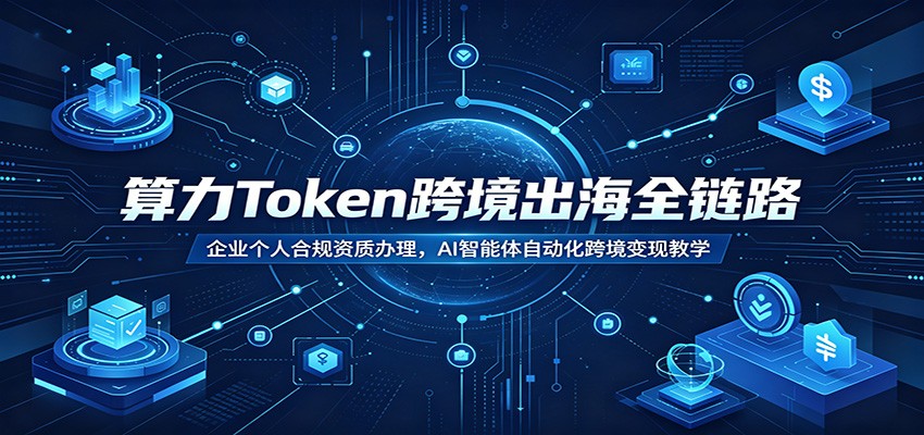算力Token跨境出海全链路：企业个人合规资质办理，AI智能体自动化跨境变现教学-小二项目网