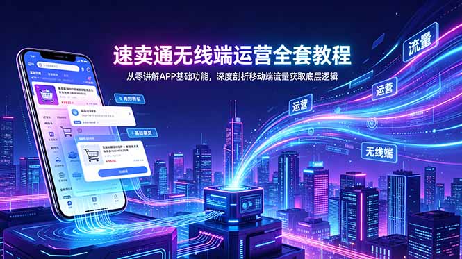 （18904期）速卖通无线端运营全套教程，从零讲解APP基础功能，深度剖析移动端流量获取底层逻辑-小二项目网