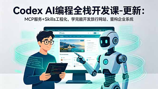 （18858期）Codex AI编程全栈开发课-更新：MCP服务+Skills工程化，学完能开发旅行网站、重构企业系统-小二项目网