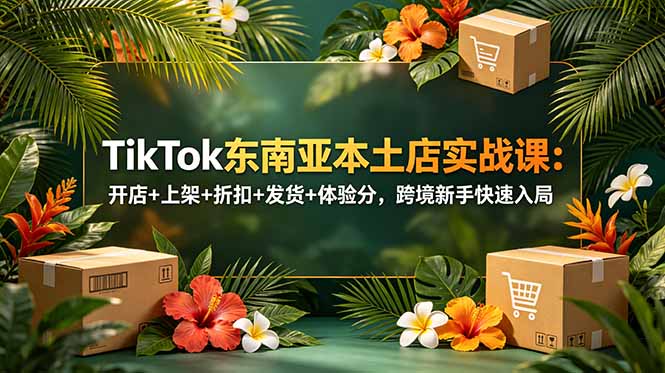 （18984期）TikTok东南亚本土店实战课：开店+上架+折扣+发货+体验分，跨境新手快速入局-小二项目网