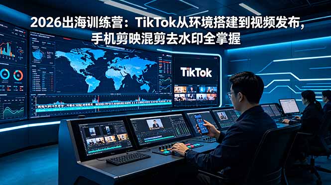 （18875期）2026出海训练营：TikTok从环境搭建到视频发布，手机剪映混剪去水印全掌握-小二项目网