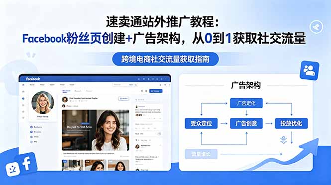 （18888期）速卖通站外推广教程：Facebook粉丝页创建+广告架构，从0到1获取社交流量-小二项目网