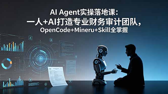 （19037期）AI Agent实操落地课：一人+AI打造专业财务审计团队，OpenCode+Mineru+Skill全掌握-小二项目网