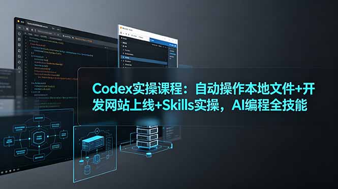（19009期）Codex实操课程：自动操作本地文件+开发网站上线+Skills实操，AI编程全技能-小二项目网
