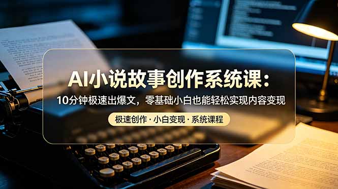 （19053期）AI小说故事创作系统课：10分钟极速出爆文，零基础小白也能轻松实现内容变现-小二项目网
