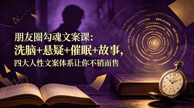 （19054期）朋友圈勾魂文案课：洗脑+悬疑+催眠+故事，四大人性文案体系让你不销而售-小二项目网
