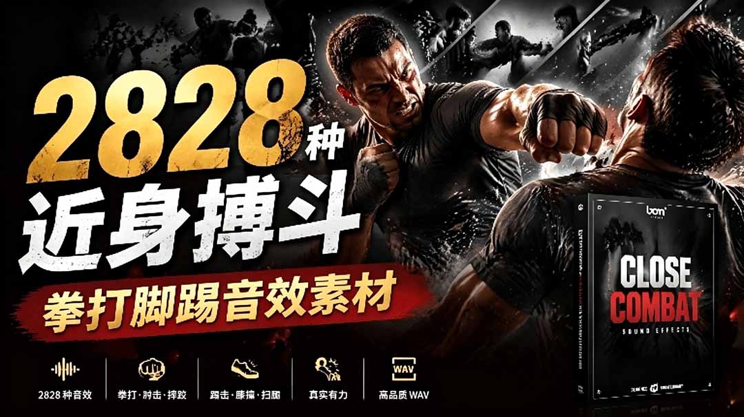 （19072期）宝藏级别音效！2828种近身搏斗拳打脚踢音效素材，全部中文分类，免解压使用  Close Combat-小二项目网