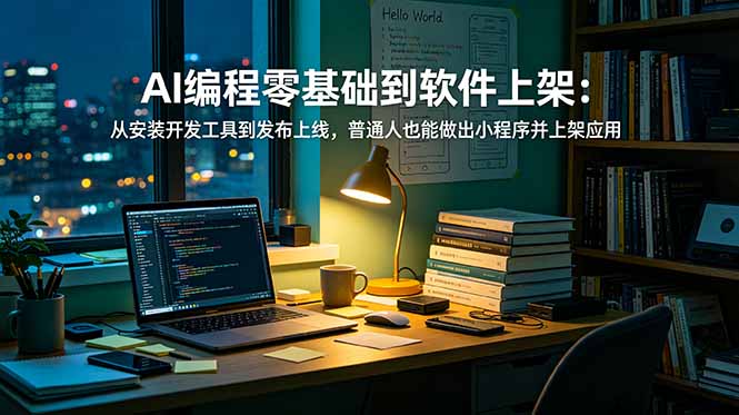 （19109期）AI编程零基础到软件上架：从安装开发工具到发布上线，普通人也能做出小程序并上架应用商店-小二项目网