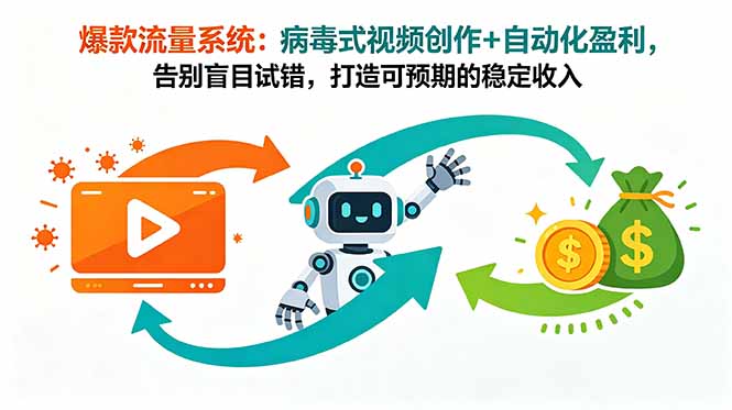 （18882期）爆款流量系统：病毒式视频创作+自动化盈利，告别盲目试错，打造可预期的稳定收入-小二项目网