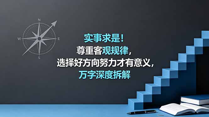 （18744期）付费文章：实事求是！尊重客观规律，选择好方向努力才有意义，万字深度拆解-小二项目网