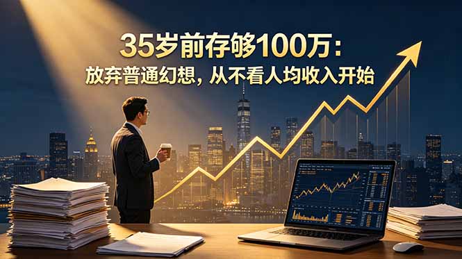 （18689期）35岁前存够100万：放弃普通幻想，从不看人均收入开始-小二项目网