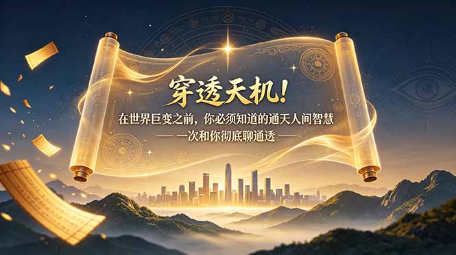 （19063期）付费文章：穿透天机！在世界巨变之前，你必须知道的通天人间智慧 一次和你彻底聊通透-小二项目网