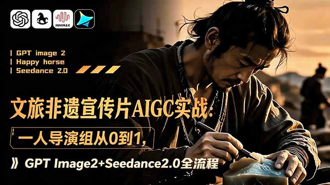 （18925期）文旅非遗宣传片AIGC实战：一人导演组从0到1，GPT Image2+Seedance2.0全流程-小二项目网