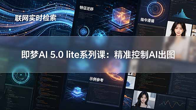 （18962期）即梦AI 5.0 lite实战课：联网实时检索+特征迁移+指令遵循+示例参考，精准控制AI出图-小二项目网