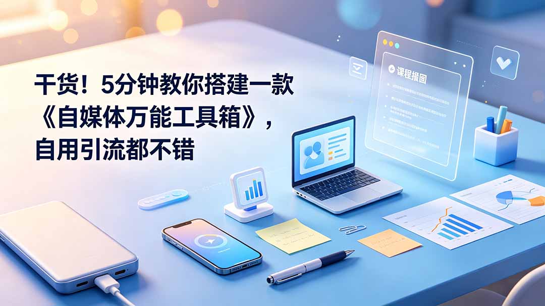 （19064期）干货！5分钟教你搭建一款《自媒体万能工具箱》，自用引流都不错-小二项目网